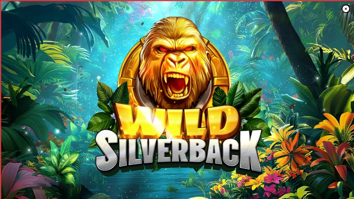 Tampilan visual slot Wild Silverback dengan latar belakang hutan tropis dan gorila